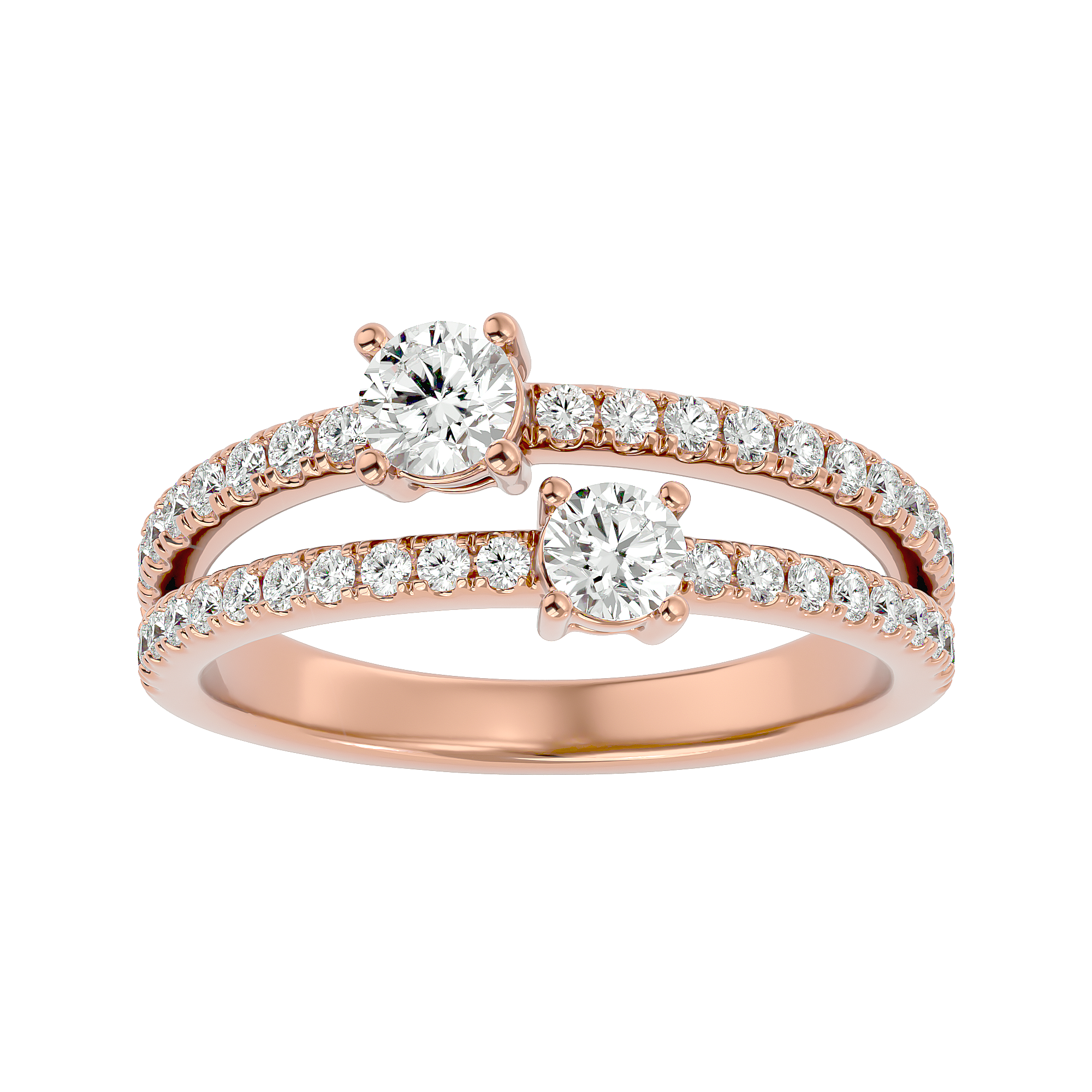 Twin Spark Elegance Ring