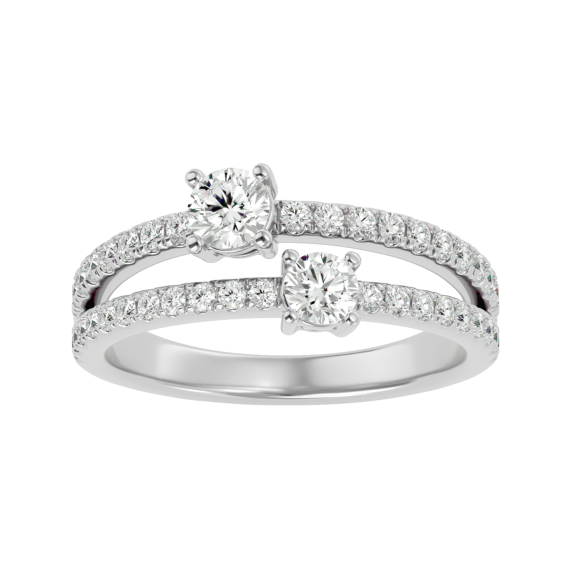 Twin Spark Elegance Ring