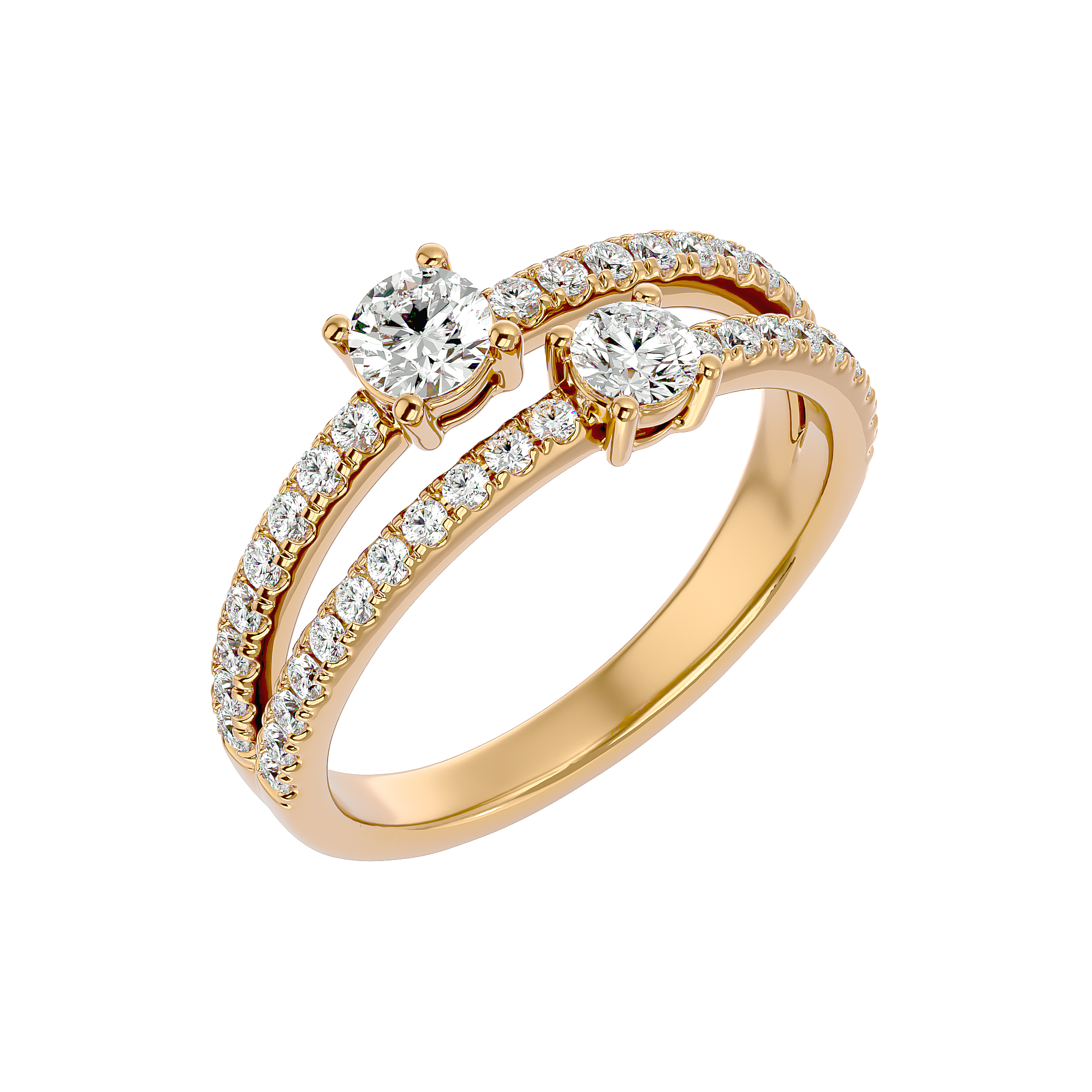 Twin Spark Elegance Ring
