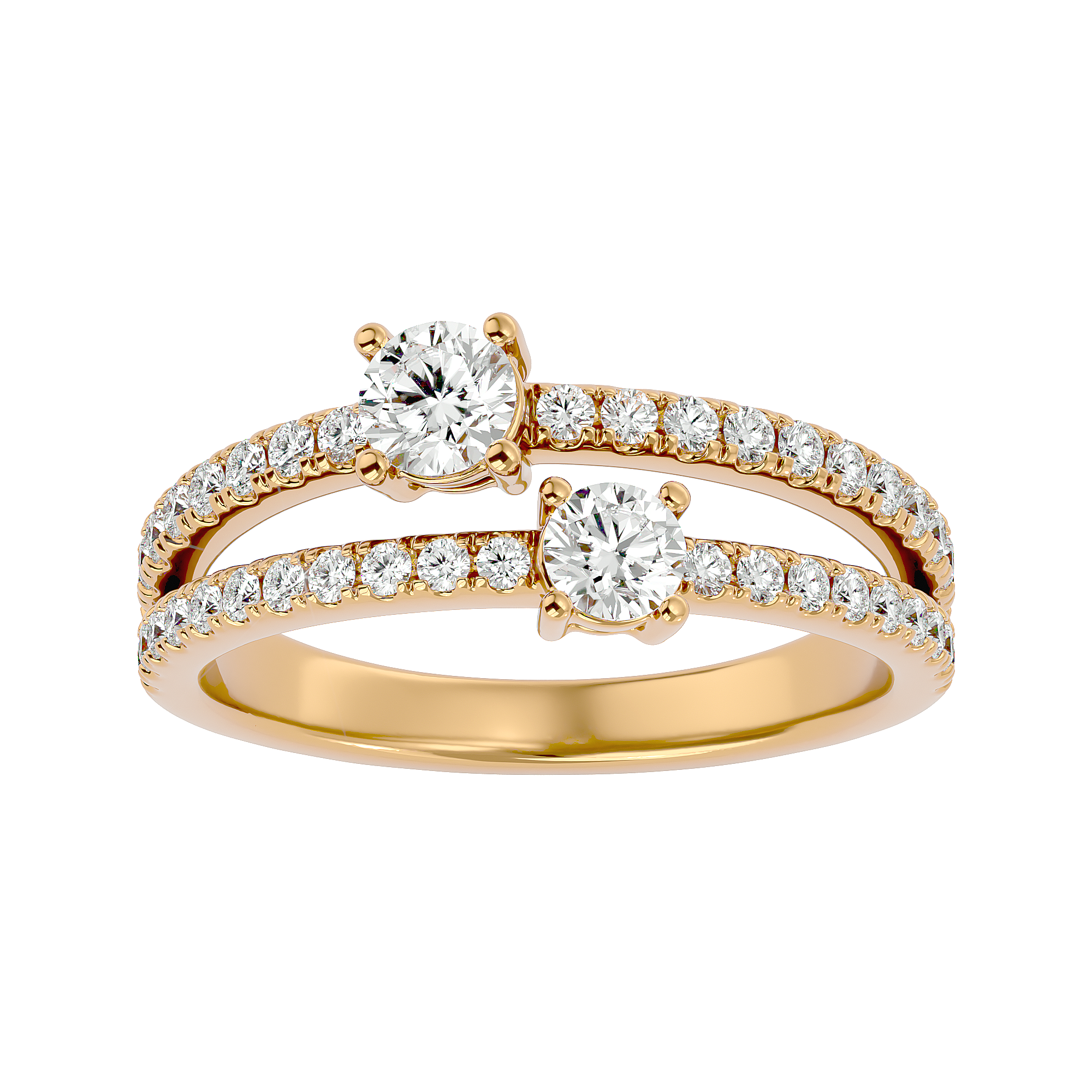 Twin Spark Elegance Ring
