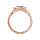 Delicate halo of pavé  Ring