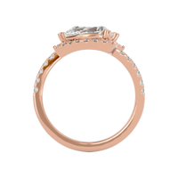 Delicate halo of pavé  Ring