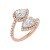 Delicate halo of pavé  Ring