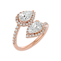 Delicate halo of pavé  Ring