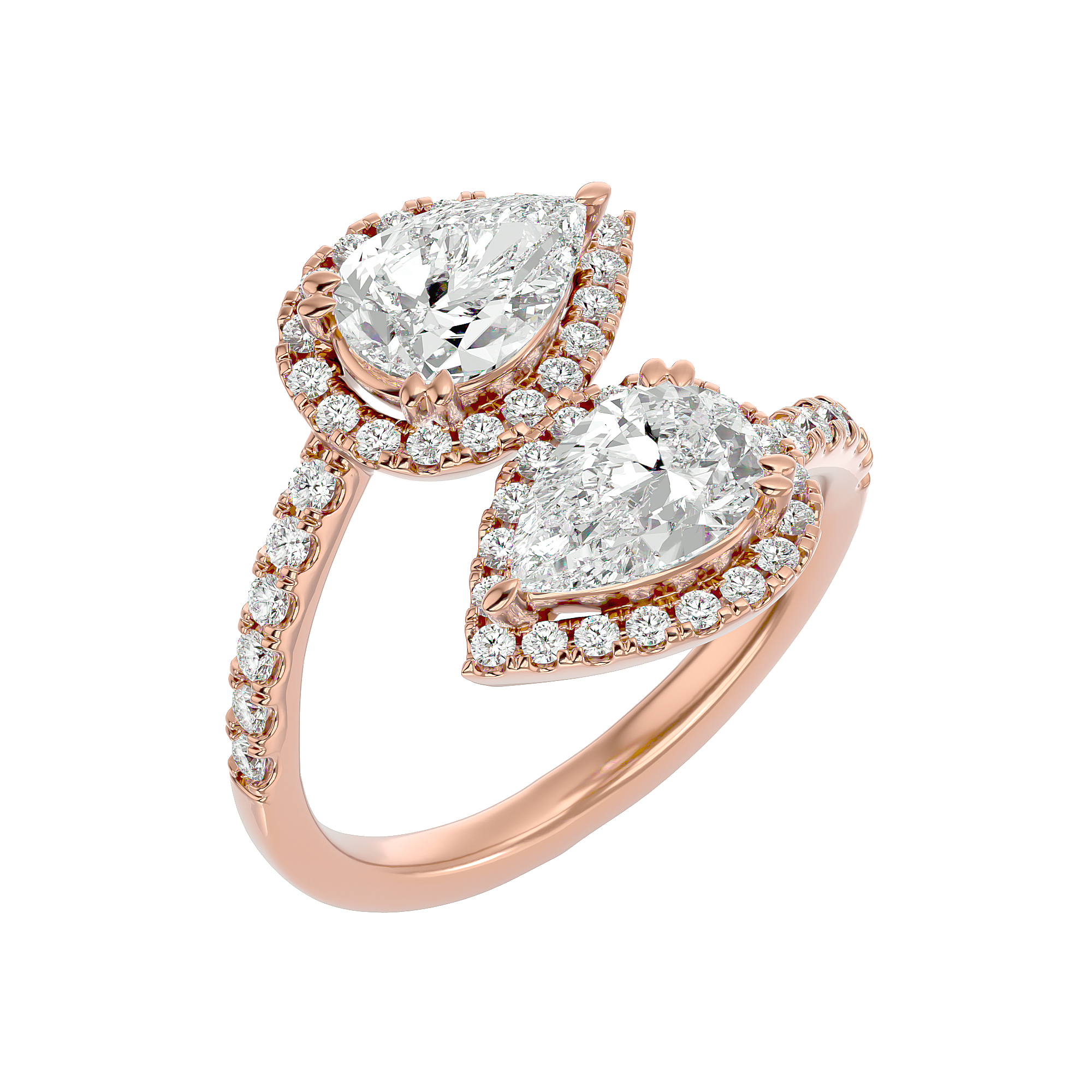 Delicate halo of pavé  Ring