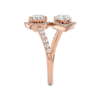 Delicate halo of pavé  Ring