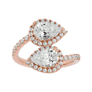 Delicate halo of pavé  Ring