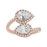 Delicate halo of pavé  Ring