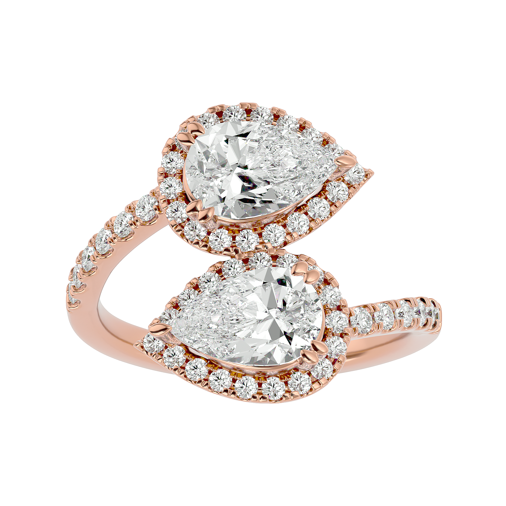 Delicate halo of pavé  Ring