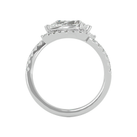 Delicate halo of pavé  Ring