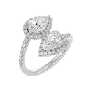 Delicate halo of pavé  Ring