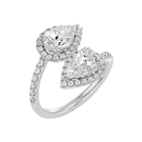 Delicate halo of pavé  Ring