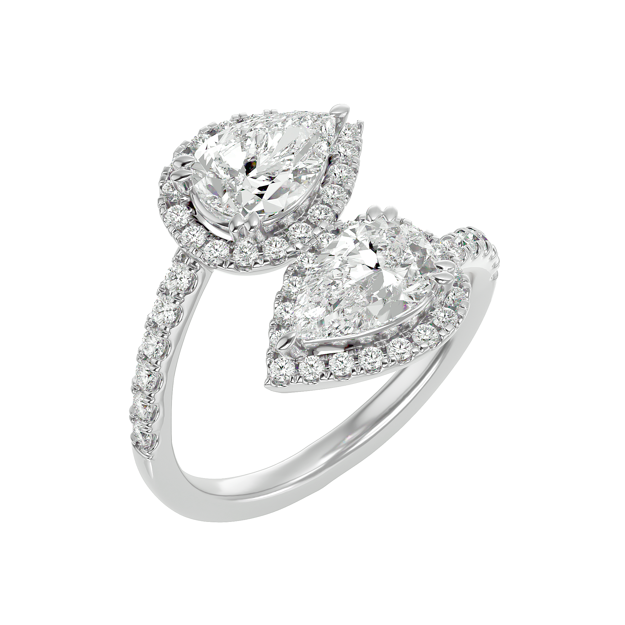Delicate halo of pavé  Ring