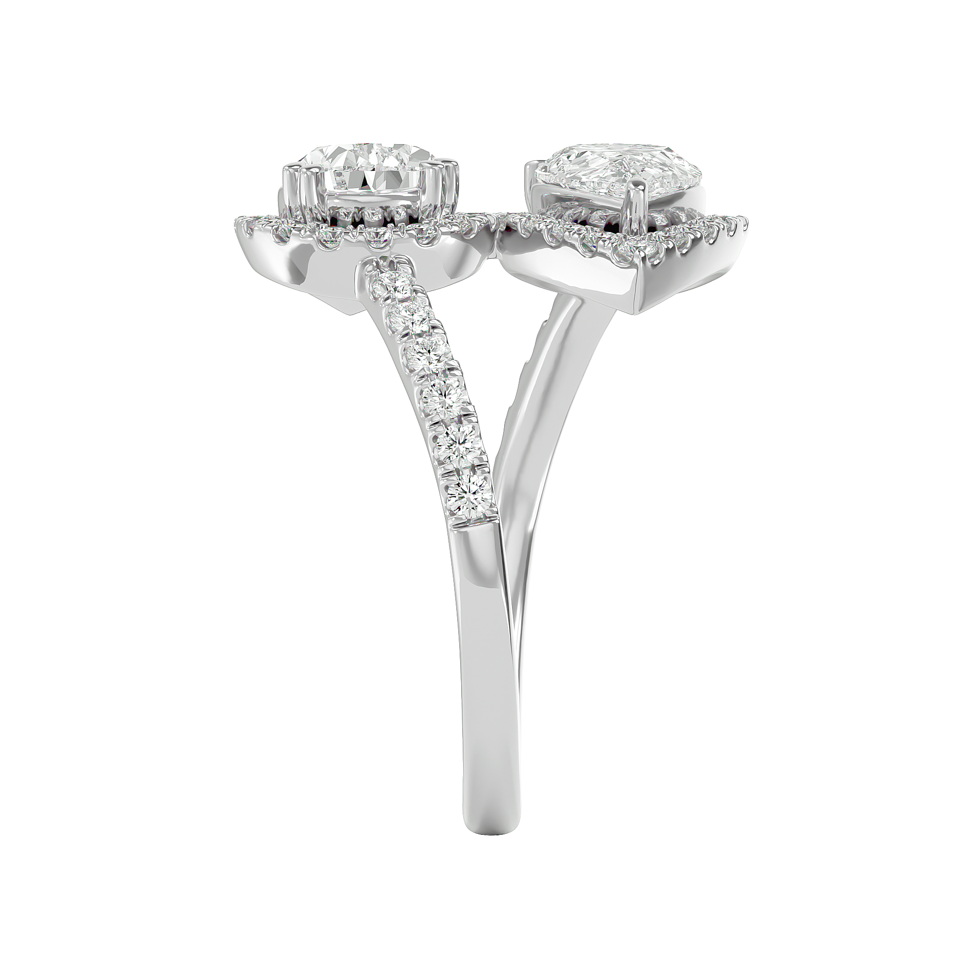 Delicate halo of pavé  Ring