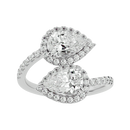 Delicate halo of pavé  Ring
