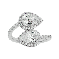 Delicate halo of pavé  Ring