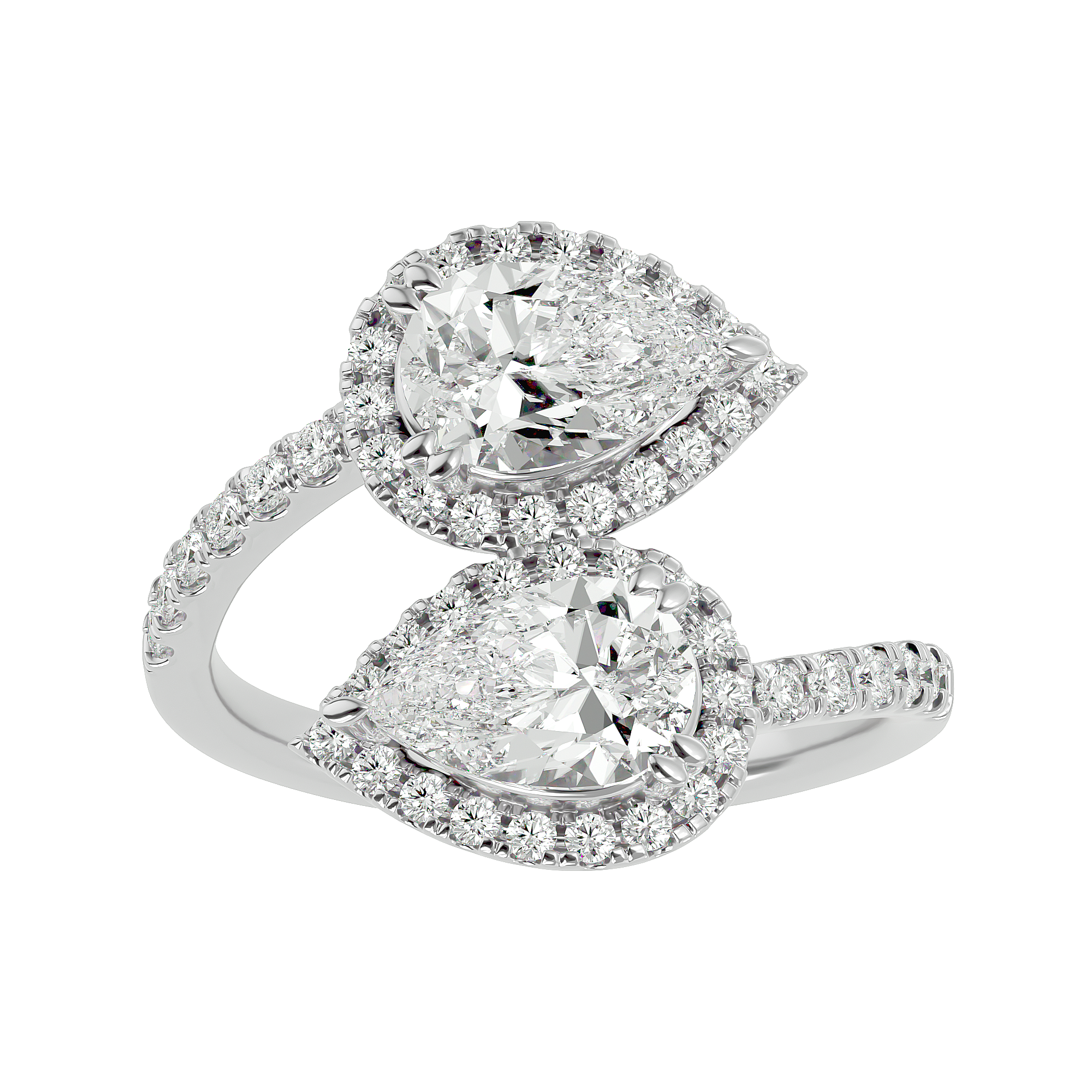 Delicate halo of pavé  Ring