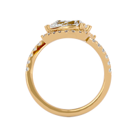 Delicate halo of pavé  Ring