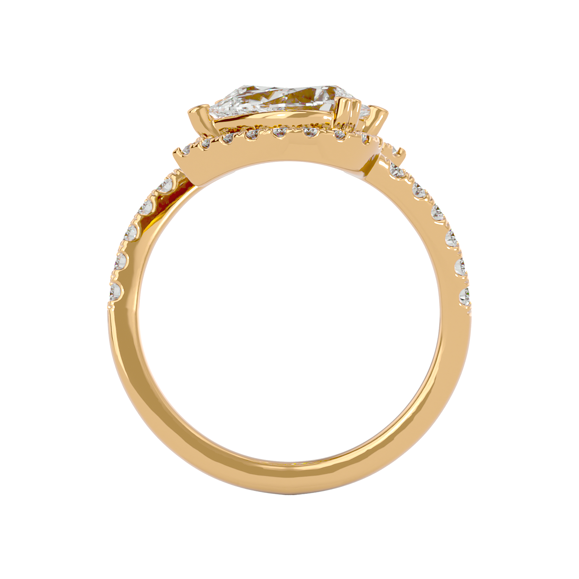 Delicate halo of pavé  Ring