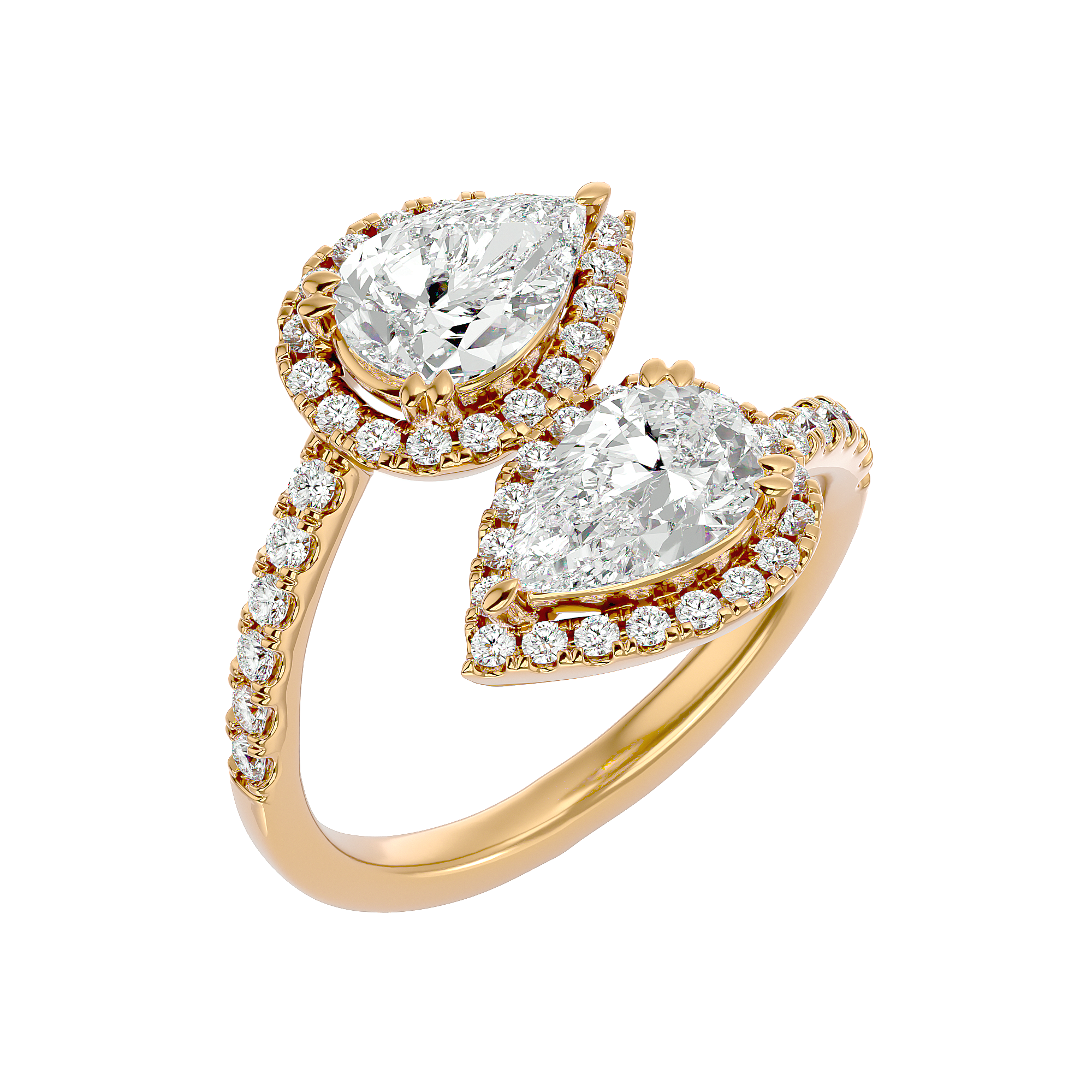 Delicate halo of pavé  Ring