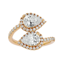 Delicate halo of pavé  Ring