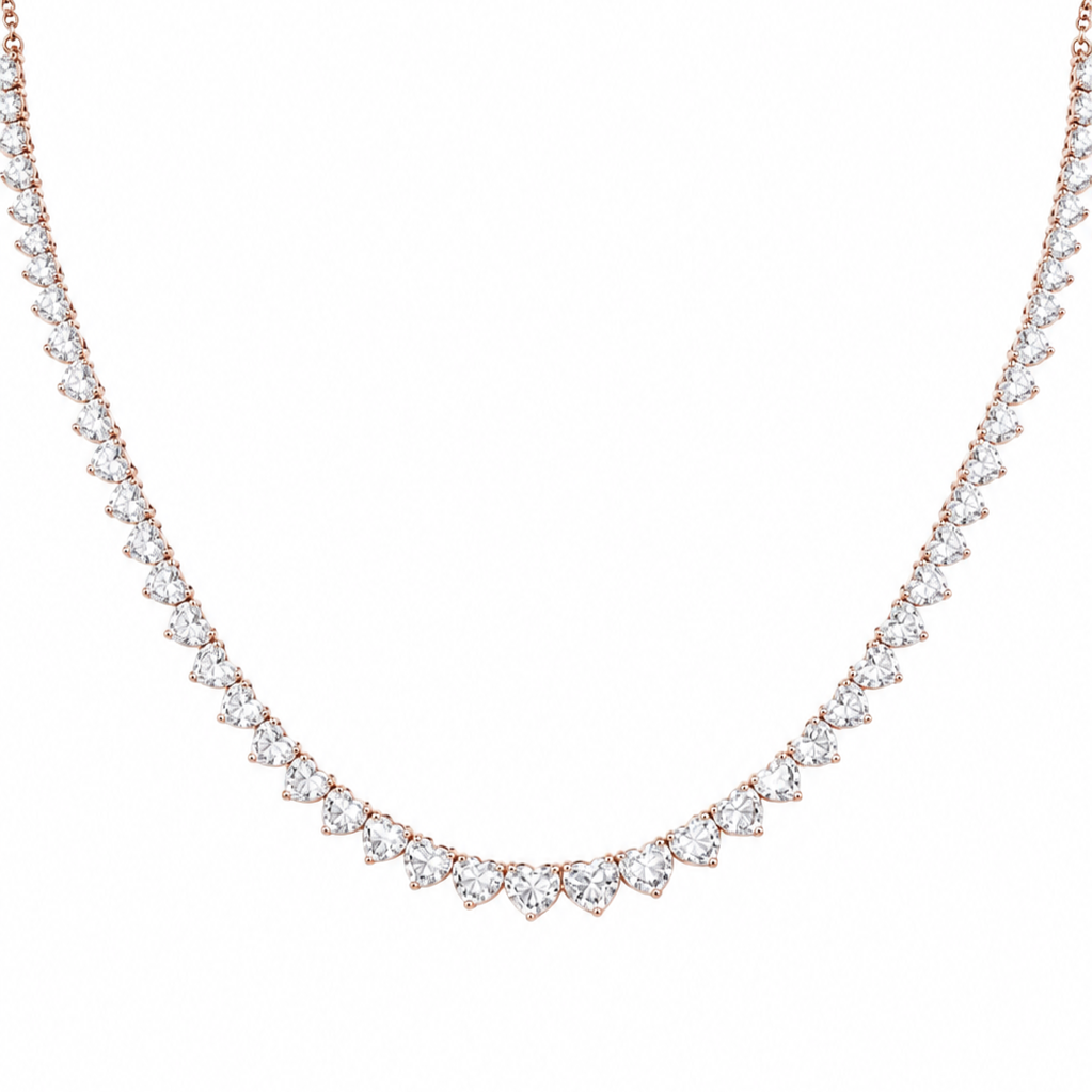Eternal Hearts Tennis Necklace