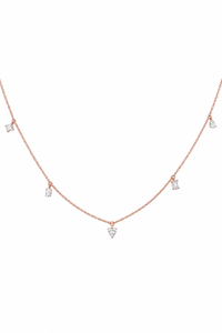 Celeste Trio Drop Diamond Necklace