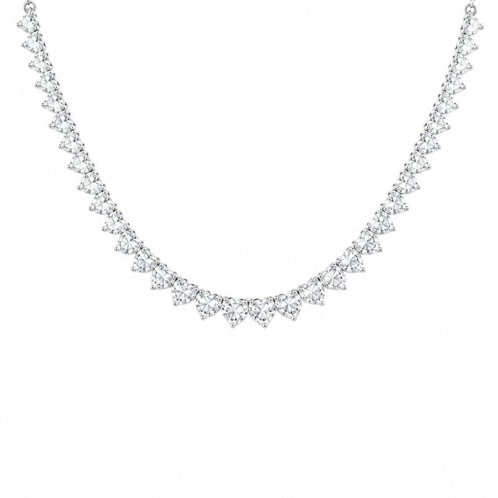 Eternal Hearts Tennis Necklace