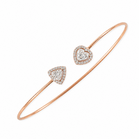 Heart & Trinity Diamond Bracelet