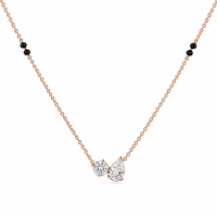 Toi et Moi Diamond Mangalsutra – 0.75 Ct Round and Pear