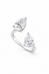 Twin Pear Open Ring