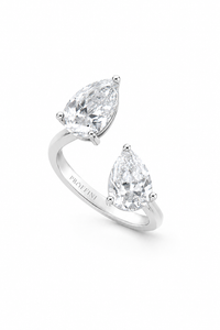 Twin Pear Open Ring