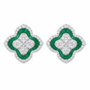 Emerald Clover Studs