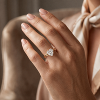 Split Band Ring  - Heart 1.5ct