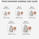 Pear studs - Basket setting