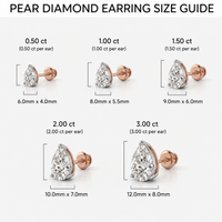 Pear studs - Basket setting