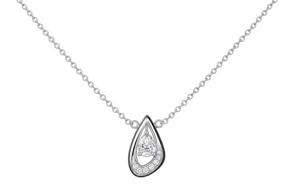 Floating Nest Solitaire Necklace