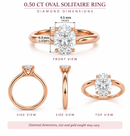 Classic solitaire ring - Oval 0.5ct