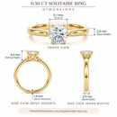 Classic solitaire ring - Round 0.5ct