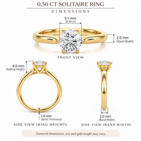 Classic solitaire ring - Round 0.5ct