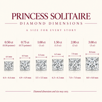 Classic solitaire ring - Princess 2ct