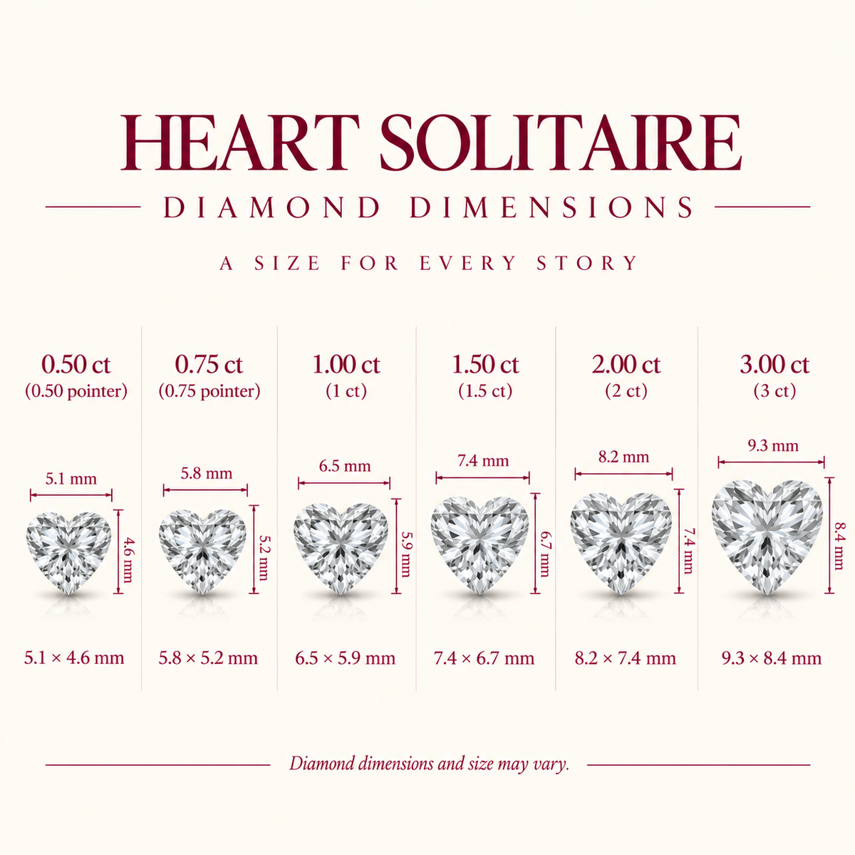 Classic solitaire ring - Heart 2ct