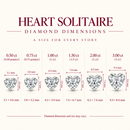 Classic solitaire ring - Heart 2ct