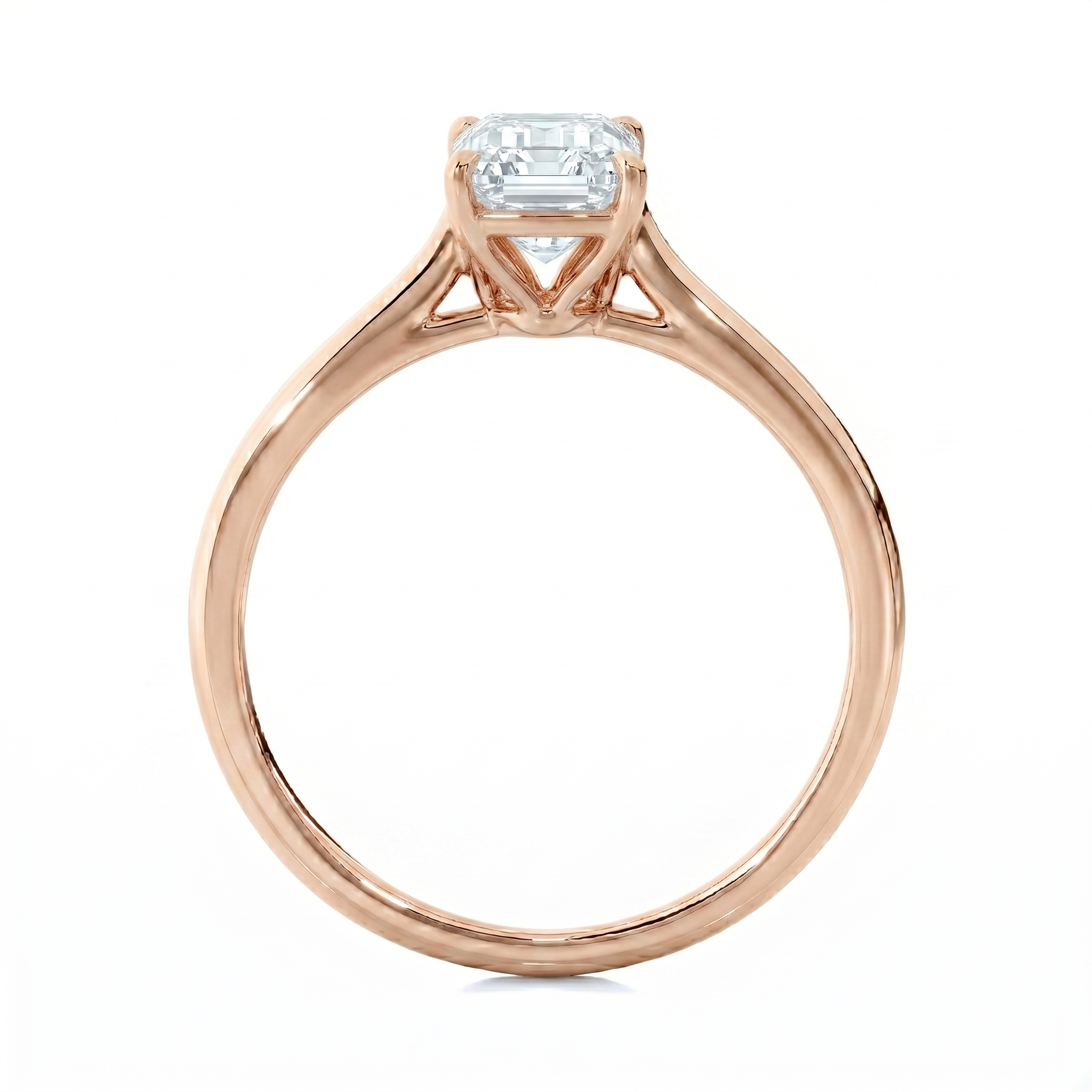 Classic solitaire ring - Emerald 0.5ct