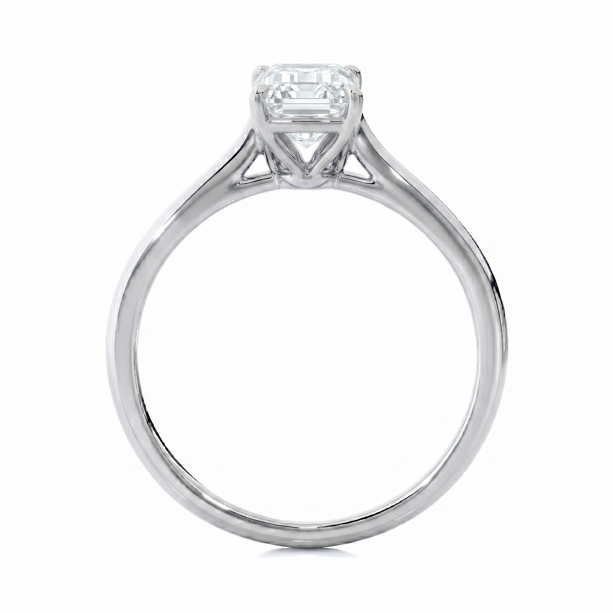 Classic solitaire ring - Emerald 1ct