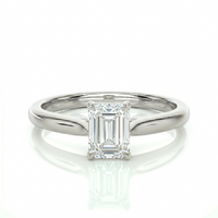 Classic solitaire ring - Emerald 1ct