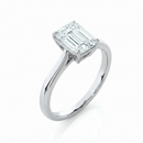 Classic solitaire ring - Emerald 1ct