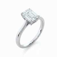 Classic solitaire ring - Emerald 1ct