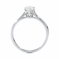 Classic solitaire ring - Pear 1ct