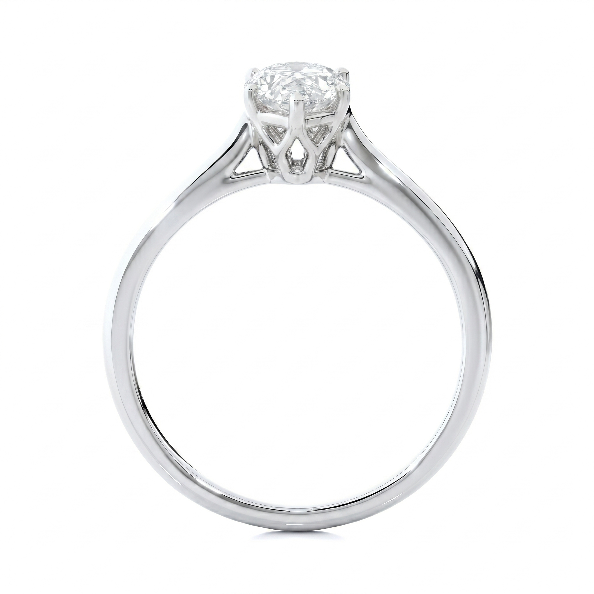 Classic solitaire ring - Pear 1ct